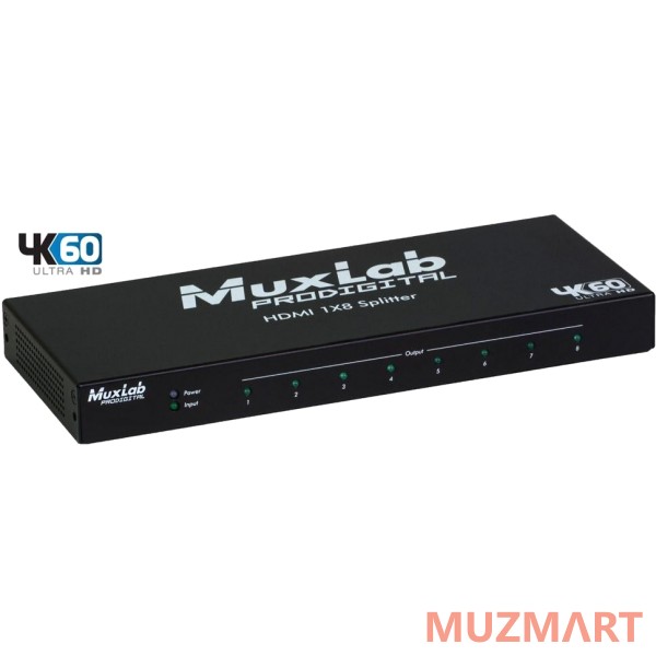 Muxlab 4K/60 Сплиттер 1х8 HDMI