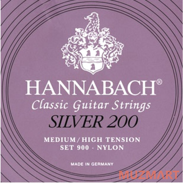 Hannabach 900MHT SILVER 200 Комплект струн для классической гитары