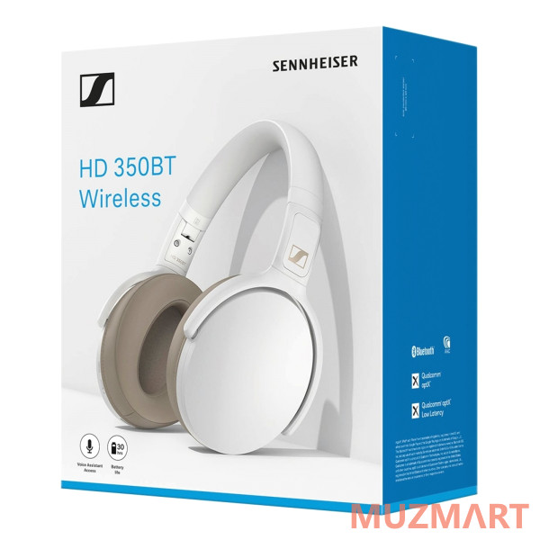 Sennheiser HD 350BT WHITE беспроводные Bluetooth наушники