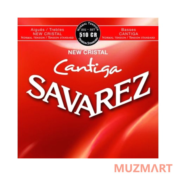 Savarez 510CR New Cristal Cantiga Red standard tension Струны для классической гитары