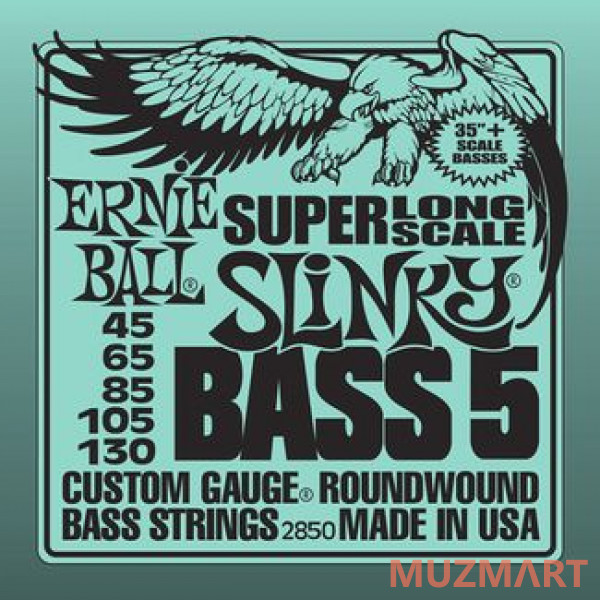 Ernie Ball P02850 Super Long Scale Slinky Комплект струн для 5-струнной бас-гитары