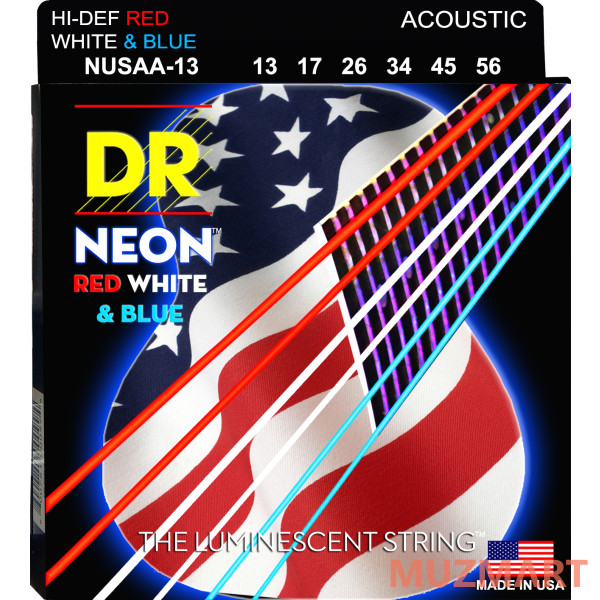 DR NUSAA-13 HI-DEF NEON Струны для акустической гитары