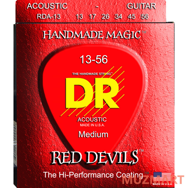 DR RDA-13 RED DEVILS Струны для акустической гитары
