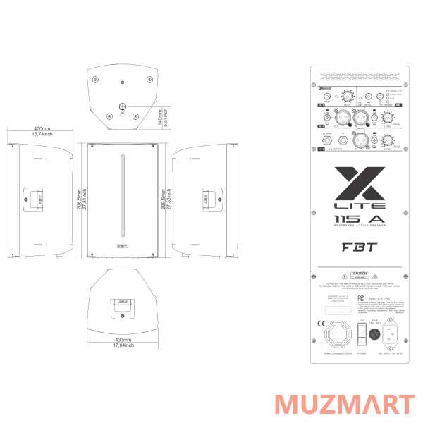 FBT X-LITE 115A Двухполосная активная акустика