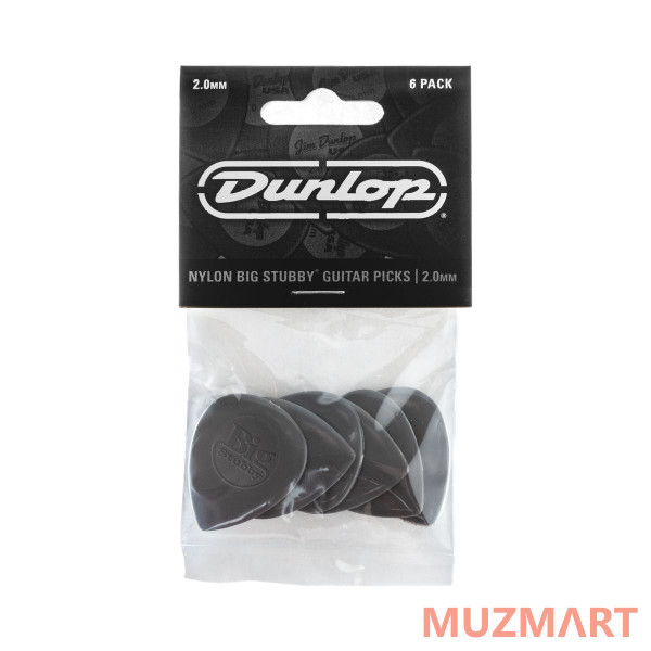 Dunlop 445P200 Big Stubby Nylon 6Pack Медиаторы
