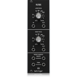 Behringer 923 FILTERS модуль синтезатора: фильтр High Pass и Low Pass с генератором белого и розового шума, формат Eurorack