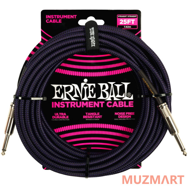 Ernie Ball 6397 Кабель инструментальный, прямой/прямой 7,62 м