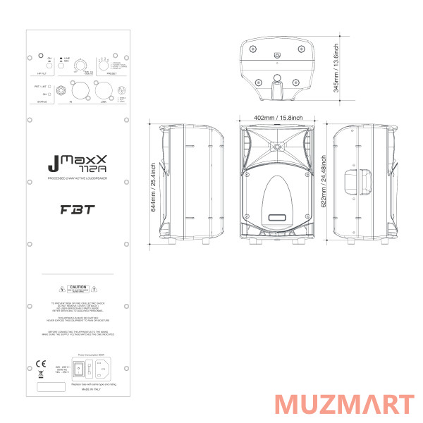 FBT JMAXX 112A Двухполосная, активная акустическая система