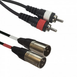 American DJ 2x XLR папа to 2x RCA cinch - 3 метра Аудиокабель