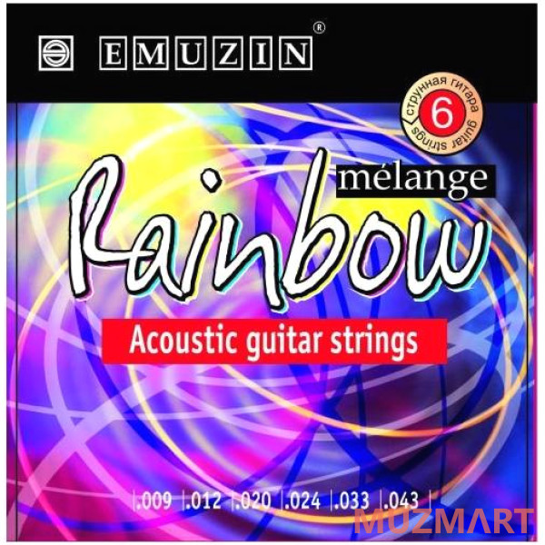 Emuzin 6А292 "RAINBOW " melange Струны для акустической гитары