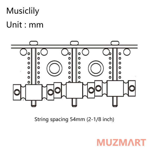 Musiclily MX1310CR-3 Комплект седел для бриджа Telecaster