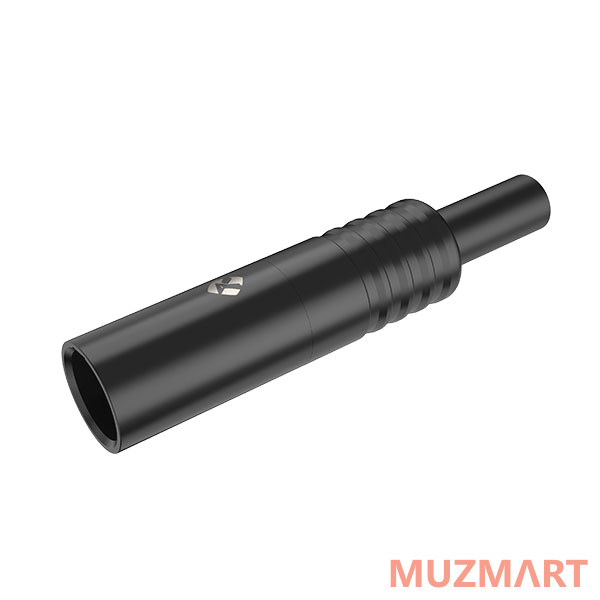 Roxtone RMX3M-B Разъем Mini XLR кабельный, папа, 3-х контактный, черный