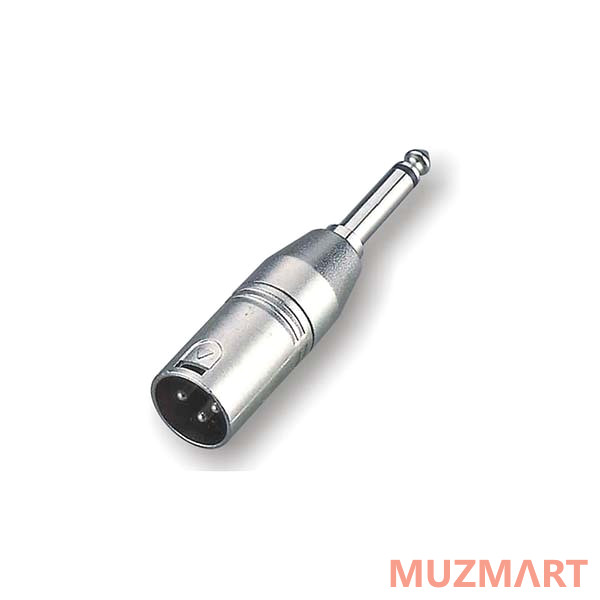 ECO RA015 Переходник 3P XLR Male - 6.3 mono Jack Male, Metal
