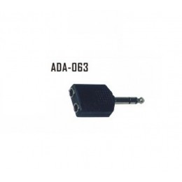 Stands&Cables ADA063 Переходник 2 X стерео джек мама 6.3 мм -> стерео джек папа 6.3 мм