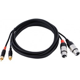 Cordial Cfu 3 FC Кабель RCA/XLR female, 3,0 м, черный