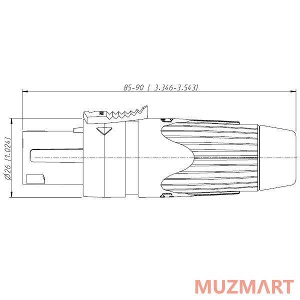 Neutrik NLT4FX Кабельный разъем Speakon 4-контактный, 40А