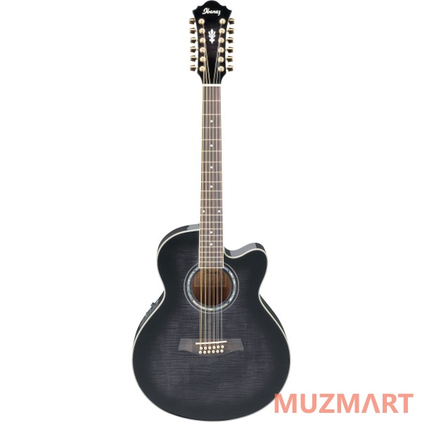 Ibanez AEL2012E Transparent Black Sunburst 12-струнная электроакустическая гитара