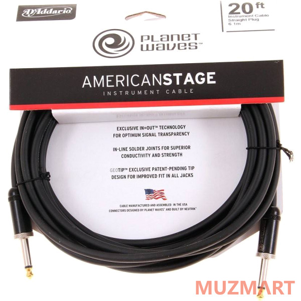 Planet Waves PW-AMSG-30 Инструментальный кабель Jack-Jack, 9,15 м