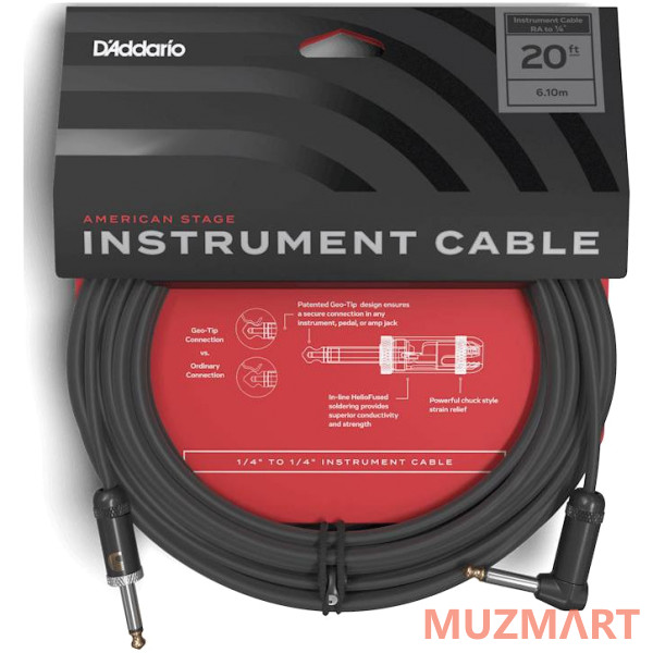 Planet Waves PW-AMSGRA-20 Инструментальный кабель Jack-Jack, 6,10 м