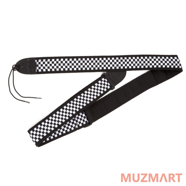 Fender 2` NYLON CHECKER BOARD STRAP BLACK/WHITE Ремень для гитары