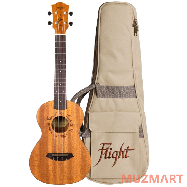 Flight DUT 34 EQ MAH Укулеле тенор со звукоснимателем + чехол