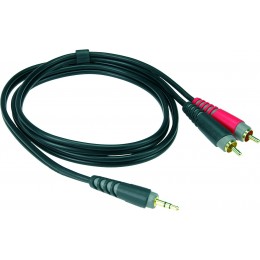Klotz AY7-0100 Инсертный кабель с пластиковыми разъёмами 2RCA x stereo mini jack