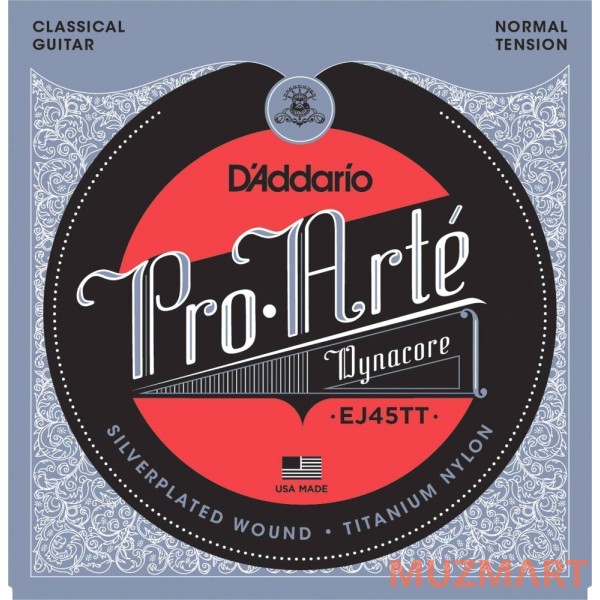 D'Addario EJ-45TT Dynacore Normal Струны для классической гитары