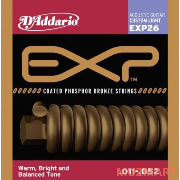 D'Addario EXP26 Custom Light Струны для акустической гитары