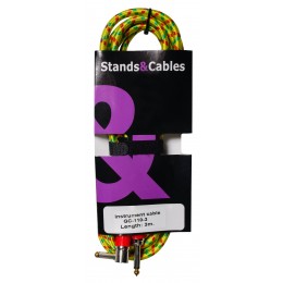 Stands&Cables GC-110-3 Инструментальный кабель Jack моно / Jack моно угловой, 3м