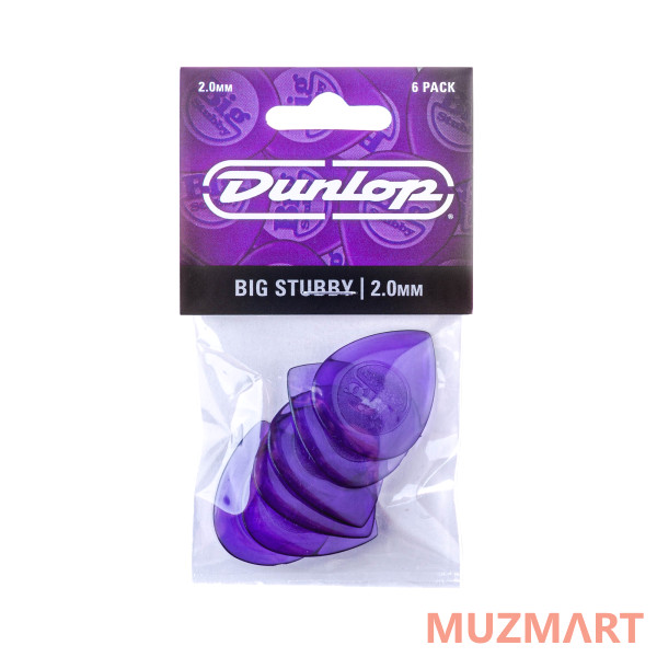 Dunlop 475P2.0 Big Stubby Медиаторы 6шт, толщина 2,0мм