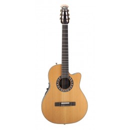 Ovation 1773AX-4 Classic Nylon Mid Cutaway Natural Электроакустическая классическая гитара