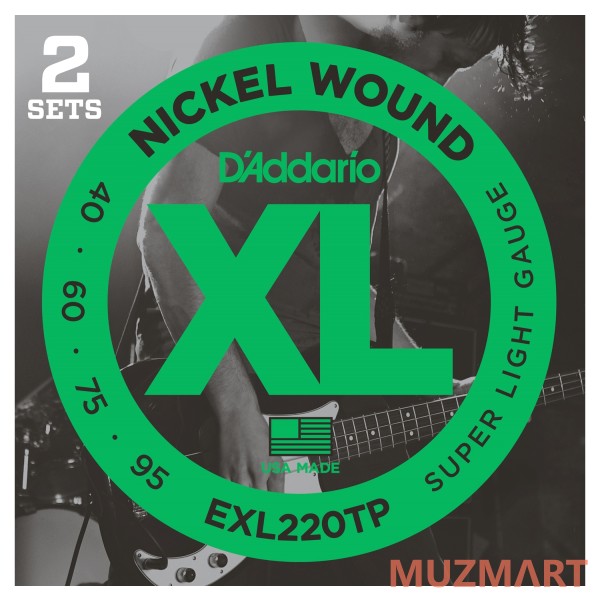 D'Addario EXL220TP Струны для бас-гитары (2 комплекта)