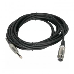 Invotone ACM1006BK Микрофонный кабель джек моно 6,3 <-> XLR3F (мама), 6 м