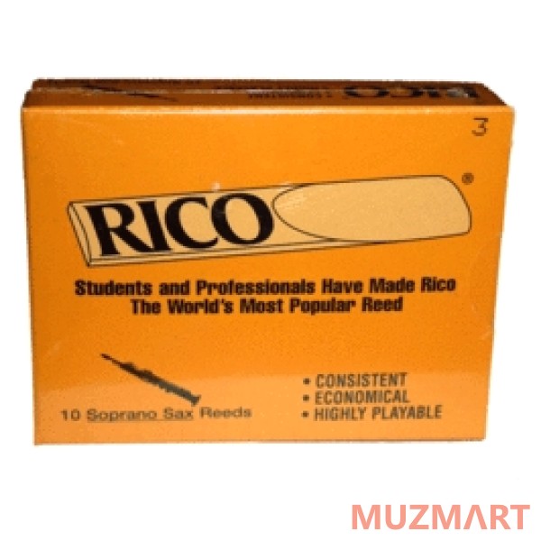 Rico 810024 Трости для саксофона сопрано - 3  (10шт)