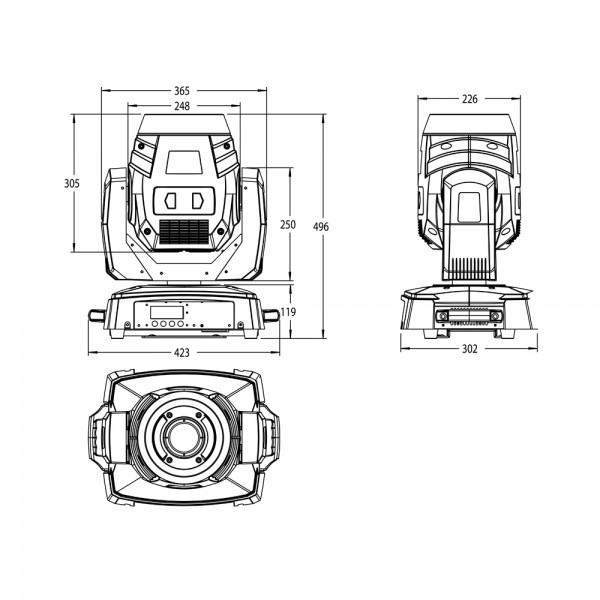 Involight LED MH120S PRO Вращающаяся голова Spot