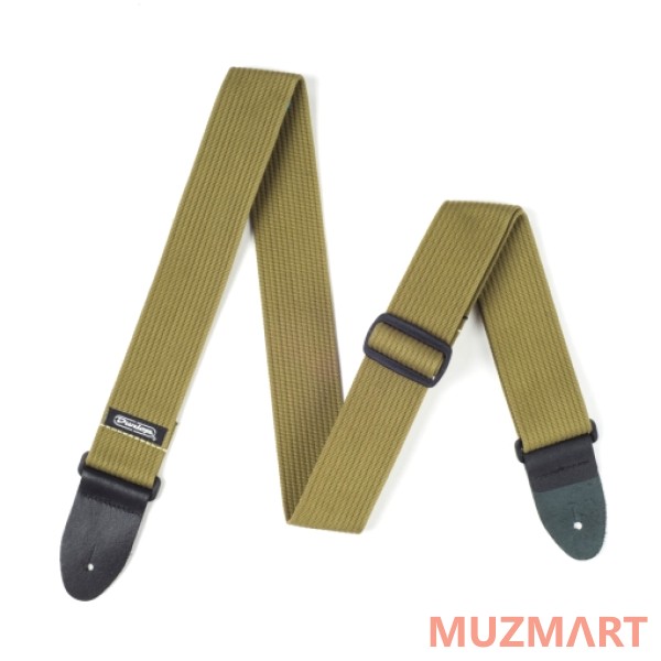 Dunlop D27-01OL Ribbed Cotton Olive Green ремень гитарный, хлопок