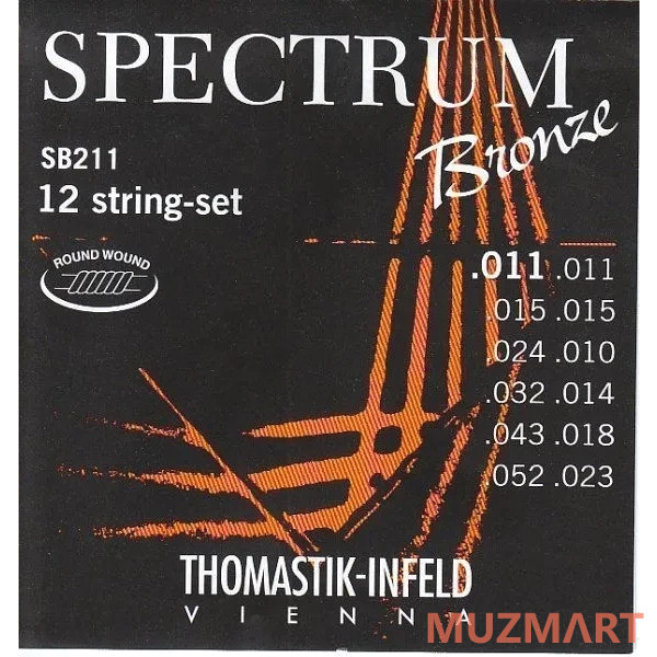 Thomastik Spectrum SB211 струны для двенадцатиструнной гитары 11-52, бронза