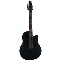 Ovation 2058TX-5 Elite T Deep Contour Cutaway 12-string Black textured электроакустическая гитара
